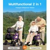 Farani 2 in 1 Rollator Walker & Transport Chair Combo,