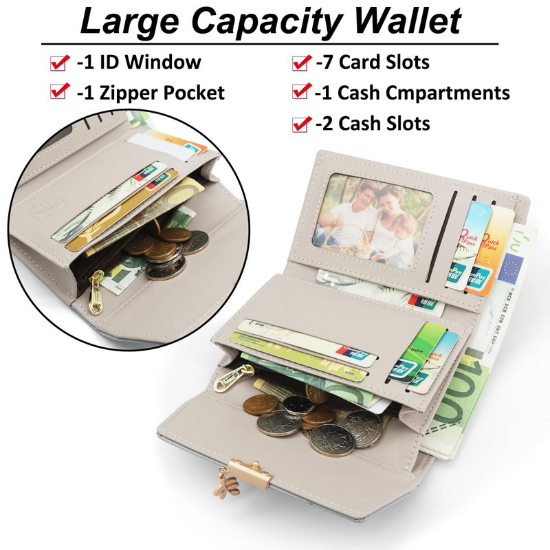 REETEE Women's Purse Made of Soft Vegan Leather Small Purse