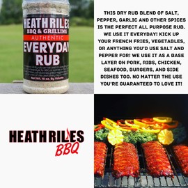 Heath Riles BBQ Everyday Rub Combo with Refill Bag (1 Rub, 1 Refill Bag), Competition Winning Products from Pitmaster Heath Riles