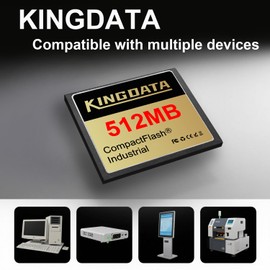 KINGDATA Industrial Compact Flash Memory Card 2pack 512MB FAT16 Type I for Industrial Equipment Vintage Digital Cameras