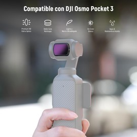 NEEWER Kit Filtros ND y CPL para Pocket 3 (Paquete de 3), ND4 ND8 CPL Filtro Polarizador Magnético Densidad Neutra con Vidrio Optico HD Multicapa Compatible con dji Osmo Pocket 3 Creator Combo,FL-B03