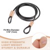sourcing map 1/16"(1mm) Wire Rope Stop Sleeve, Copper Crimping Loops