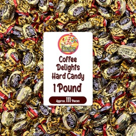 Coffee Delight - 1 Pound Bulk Bag - Coffee Candy Individually Wrapped - Hard Candy, Gluten Free Treat, Made With Real Beans