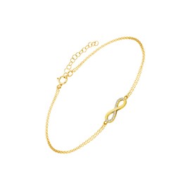 Time RoaD HIN00259/19 Gold Infinity Bracelet 19 cm Women's 19 Gold Without Gemstone, Gold, Without gemstones