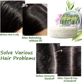 Champú Con Jengibre Para El Crecimiento Del Cabello, Champú Orgánico Para La Caída Del Cabello, Champú Con Jengibre, Champú Anticaspa, Champú Sólido Antipicazón (Rosemary)