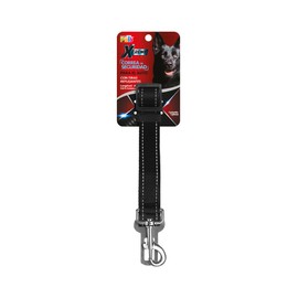Fancy Pets Naturance Correa de Seguridad para Perros para Auto, Ajustable de 45 a 80 cm, con Tiras Reflectantes, Compatible con Arnés, Color Negro