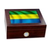 ExpressItBest Premium Desktop Humidor - Glass Top - Flag of