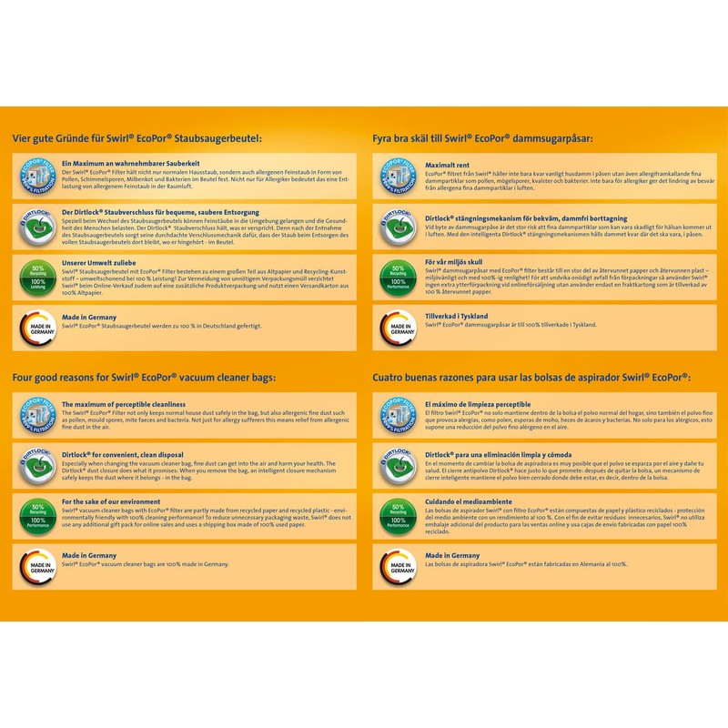 Swirl R39 MicroPor Plus Hoover Bags, Fleece