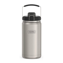 THERMOS ICON SERIES, Stainless Steel Water Bottle with Spout - 64 Ounce, Matte Stainless Steel - Vacuum Insulated Water Bottle with Lid