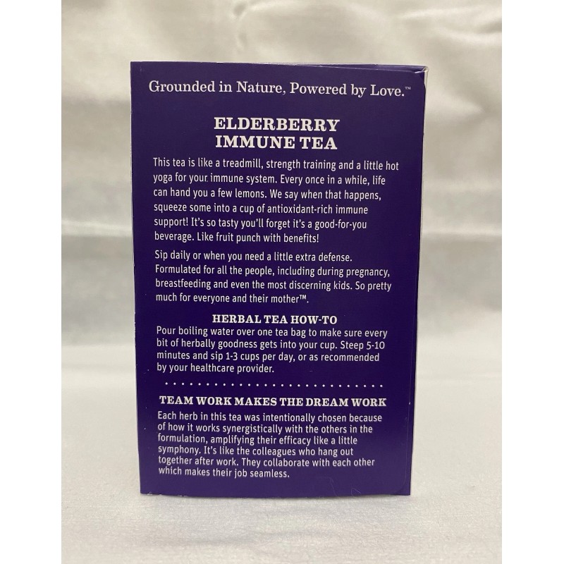 Earth Mama Organic Elderberry Immune Tea 16-Count Box
