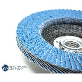 Benchmark Abrasives 4.5" x 5/8"-11 Premium High Density Jumbo Zirconia Type 27 Flap Discs 4 1/2 for Angle Grinder, Sanding Discs, Finishing - Grinding Wheels 4 1/2 Inch - (10 Pack) 60 Grit