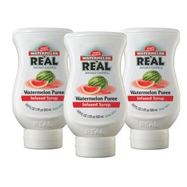 Watermelon Reàl Infused Exotics, Watermelon Puree Infused Syrup, 16.9 FL OZ Squeezable Bottle (Pack of 3)