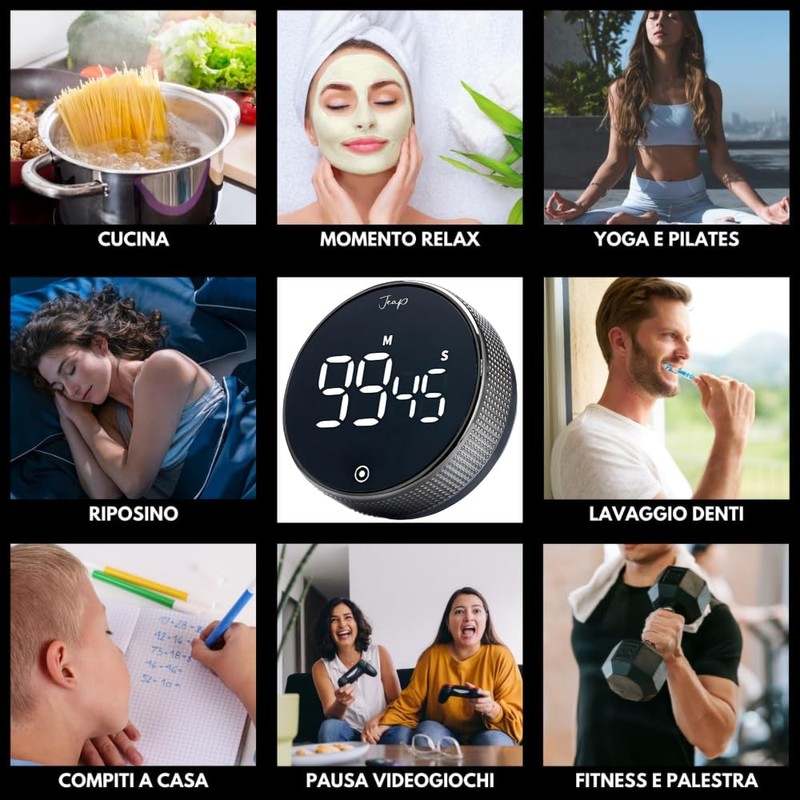 Magnetic Kitchen Timer | LED Digital Timer with 3 Volume