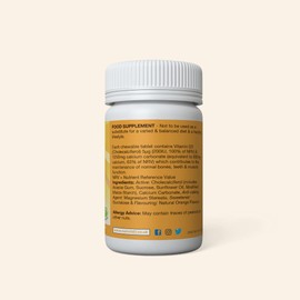 Chewable Calcium 500mg with Vitamin D3 200IU (100 Orange Tablets)
