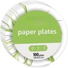 Basics Everyday Paper Plates, 10 Inch, Disposable, 100 Count -