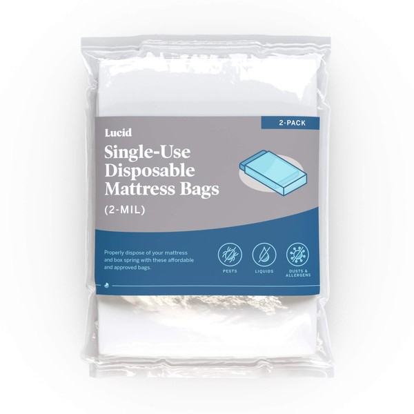 Lucid 2-Pack Mattress Moving and Storage Bags - Water and