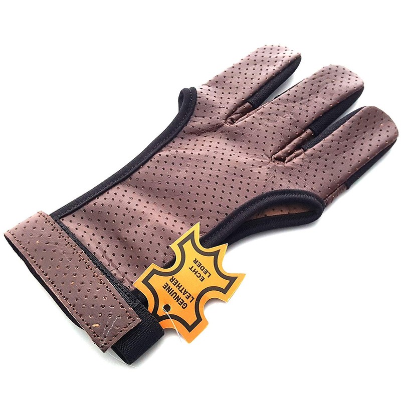 starlingukp Quality Traditional Genuine Leather Archery Gloves. Full Tip Shooting