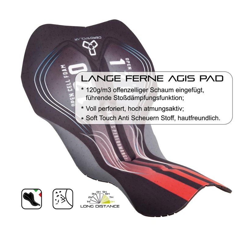 CEROTIPOLAR Mens Cycling Bibshorts with Toilet Access Padded & UPF50+,