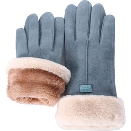 lifwimner Winter Gloves Women's Warm Touchscreen Windproof with Fleece Lined Winter Gloves for Cold Weather, black