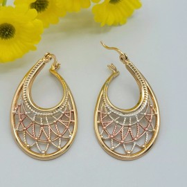 JEYFEL XOIA PREMIUM Women Fashion Jewelry Multicolor Gold Plated Chandelier Earrings. Oro laminado