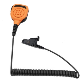 HELETUL Shoulder Speaker Waterproof Mic Walkie Talkie Hand Lapel Mic Radio Microphone Loud Mic with 3.5mm for Motorola nmn62050a xts 5000 5000r 5000dr 1500 2000 3000 2500 2500i ht1000 (Orange)