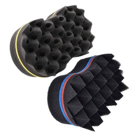 Zuzer Hair Brush Sponge, 2 Pieces Curl Sponge Curls Curler Hair Sponge Brush