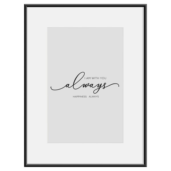 WOLTU BR9956sz Picture Frame DIN A4 Aluminium Black Matt Picture