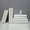 Decorative Books with White Faux Leather,Decorative Book Box for Home
