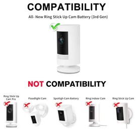 ALERTCAM Power Adapter for Stick Up Cam Battery(3rd Gen), with 30ft/9m Weatherproof Outdoor Cable Continuously Charge Your Camera, No Need to Change The Batteries (Black)