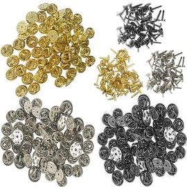 Biluer Pin Backs, 300 Pairs Thumbpins Pin Tie Butterfly Clutch Butterfly Tie Badge Pin for DIY Jewellery Making (Three Colours)