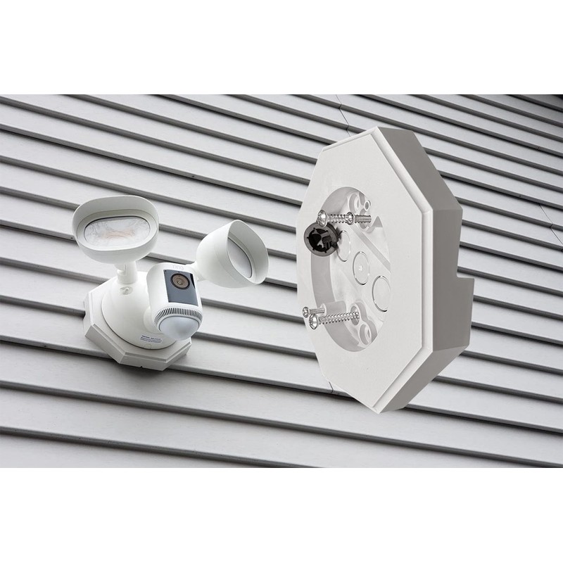 iMBAPrice IMBA-8141 White Vertical Siding Lamp Mounting Kit with Built-in