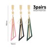 3 Pairs Of Geometric Triangle Earrings, Hollow Earrings, Simple Fashionable
