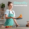 Stenffy Handmade Work Apron,Cotton Canvas,Multiple Pockets,Adjustable Cross Back Weight Apron,BBQ,Cafe,Kitchen,Painting,Carpenter,Artist