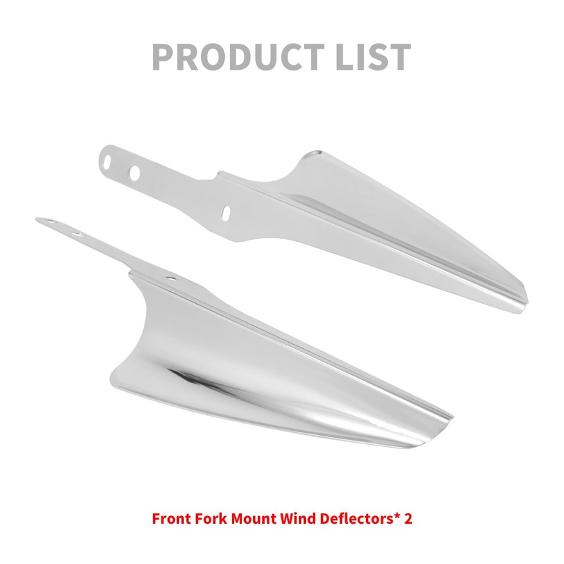 HDBUBALUS Front Fork Mount Wind Deflectors Compatible with 1995-2023 Harley