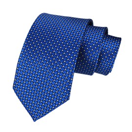 Elfeves Men Royal Blue Neckties Vintage Silk Cravat Woven Leisure Fashion Designer brand Ties