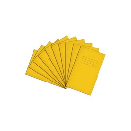 Rhino Stationery Vocabulary Exercise Book | A6+ | 48 Page | 7mm Lined With Centred Margin | Yellow | Learning Resources | School Books | Pack of 10