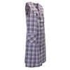 Schuerzenfabrik Button Gown Women's Mixed Fabric Checked Apron Sleeveless Cooking