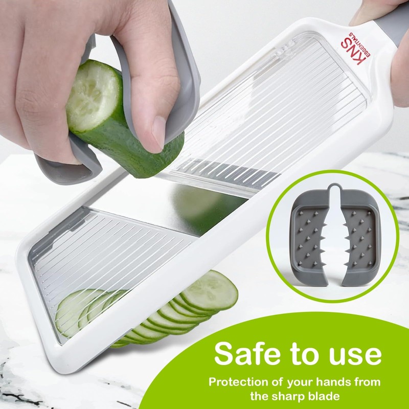 KNS Essentials Mandoline Slicer for Kitchen – Adjustable Stainless Steel