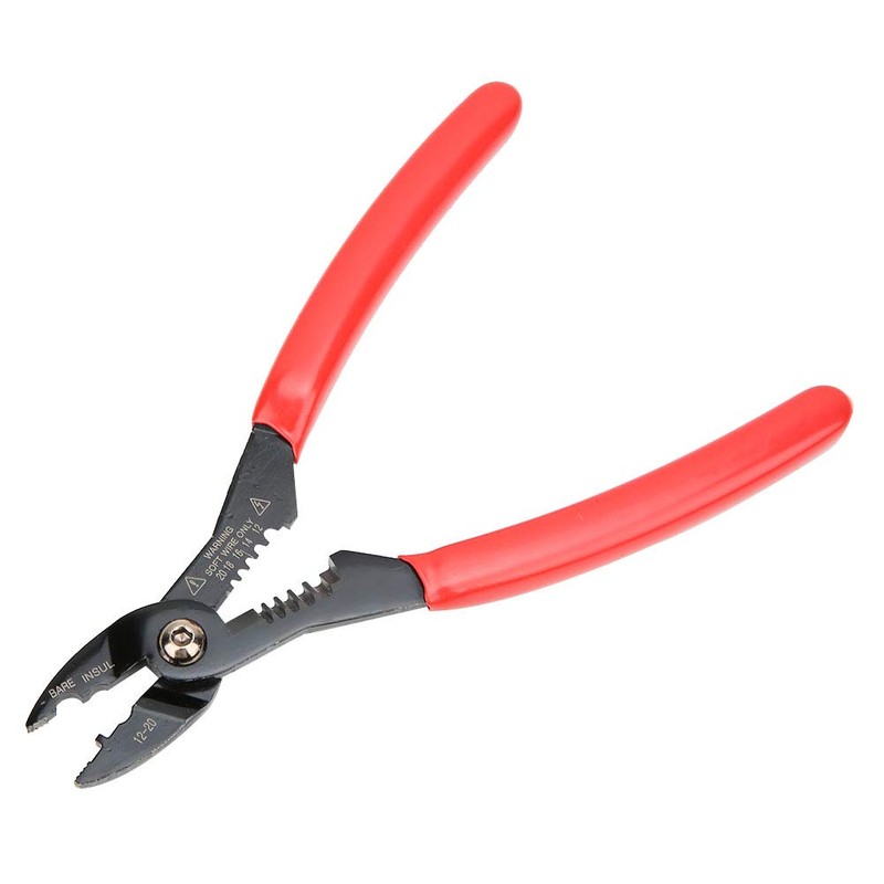 Crimping Pliers, 7in Electricians Pliers Wire Cutter, Crimper, Gripper, Stripper,