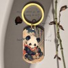 XIOUDO Ukiyo-e Panda Key Holder, Japanese Style Design, Includes Metal