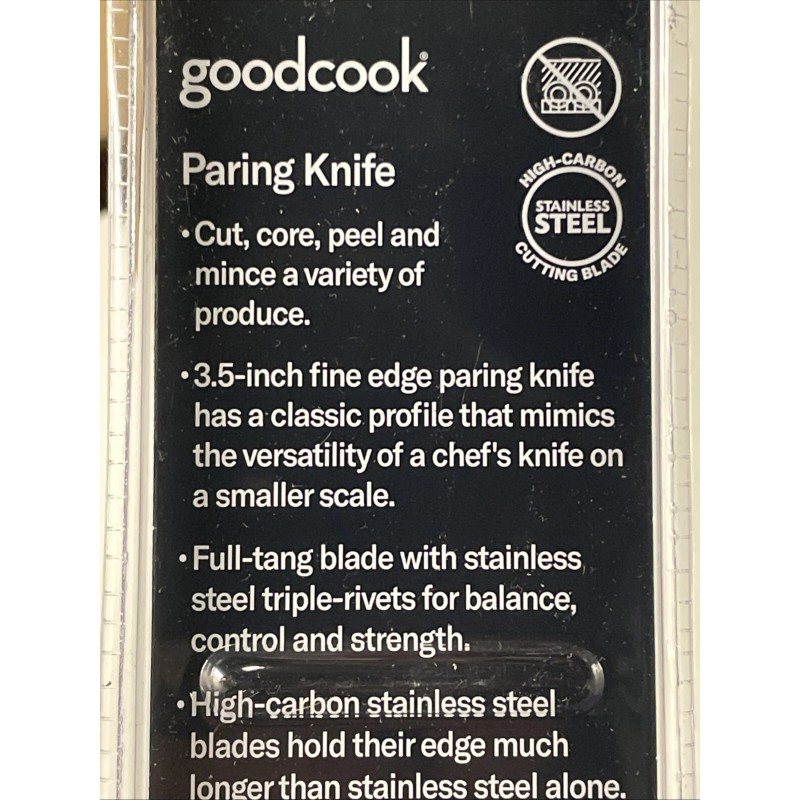 GoodCook Paring Knife GoodCook 3.5-Inch Fine Edge 3 Rivet Balanced