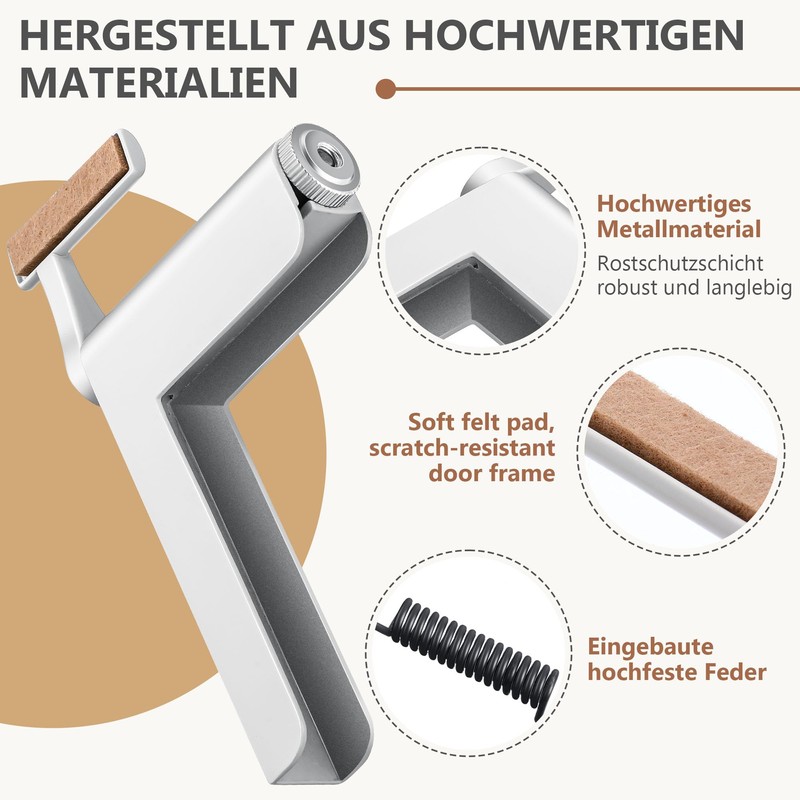 Interior Door Closer, Suitable for Universal Door, Mini Door Lock,