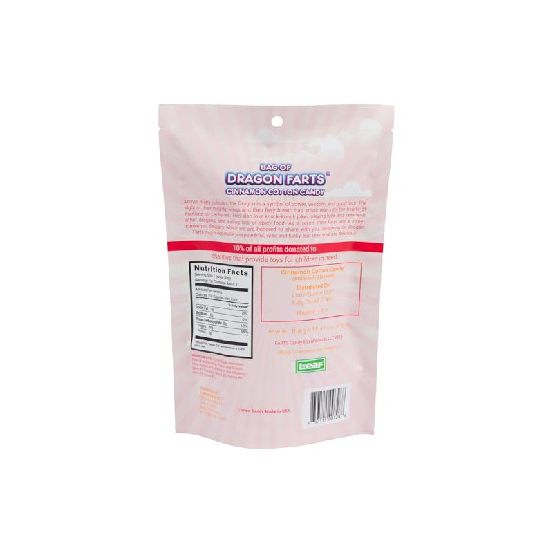 Dragon Farts Sweet Cinnamon Cotton Candy, 1 pack / 3