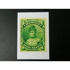 Kingdom of Hawaii Postage Stamp Post Card Portrait of Princess Likelike