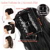 Ponytail Extension, 18 Inch Claw Clip Ponytail Extensions Curly Wavy