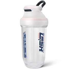 20 oz protein shaker bottle (white)