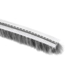 sourcing map Brush Weather Stripping, 15M/49.2Ft Card Slot Seal Strip Pile Weatherstrip Door Sweep Brush for Door Window W Silicon Sheet, 7x8mm/WxH