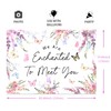 We are Enchanted to Meet You Backdrop Purple Floral Butterfly