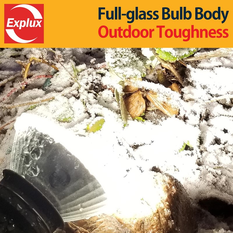 Explux Full Glass LED PAR38 Outdoor Flood Red Light Bulbs,