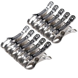 Towel Pegs,Beach Towel Clips Windproof Large Pegs Stainless Steel Clothes Hanging Peg for Sunbed Towel Or Heavy Laundry 10pack 11cm